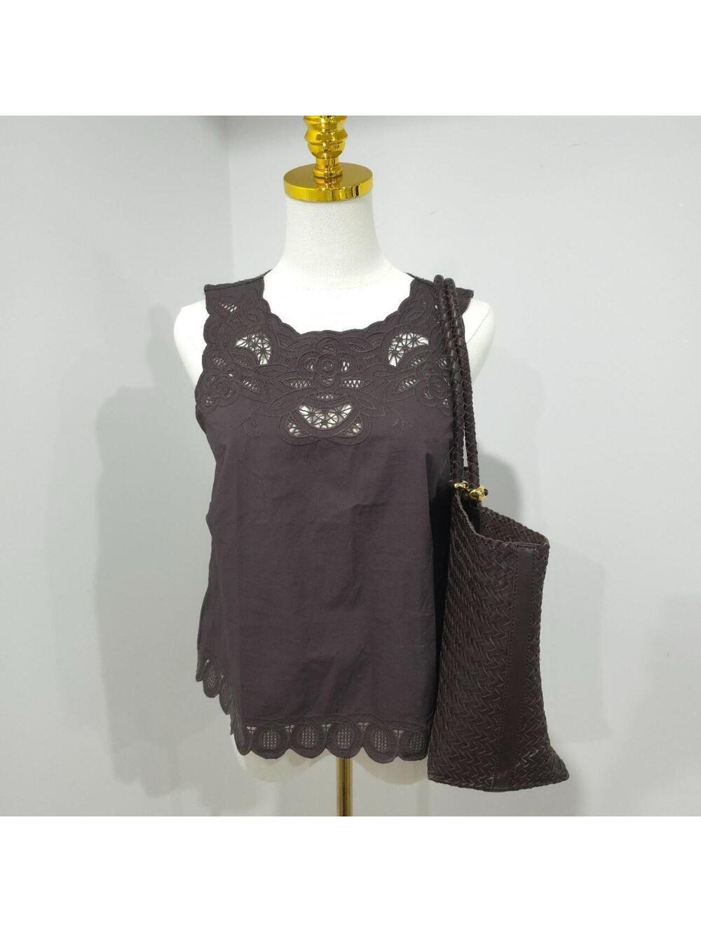 Madewell Women's Brown and Grey Vests-tanks-cami